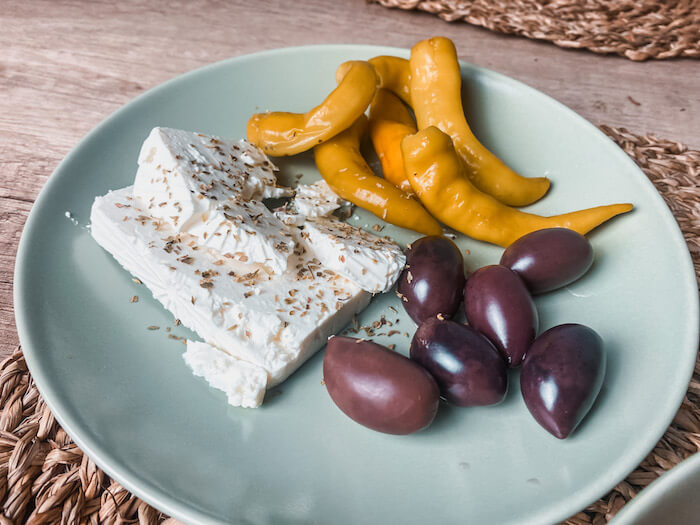 Feta Peperoni Oliven Vorspeise